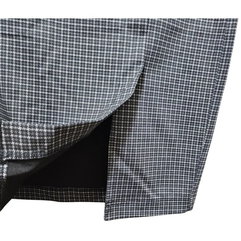 Jenna Rose Womens Black & White Houndstooth Wrap Skirt XL Polyester Rayon Blend